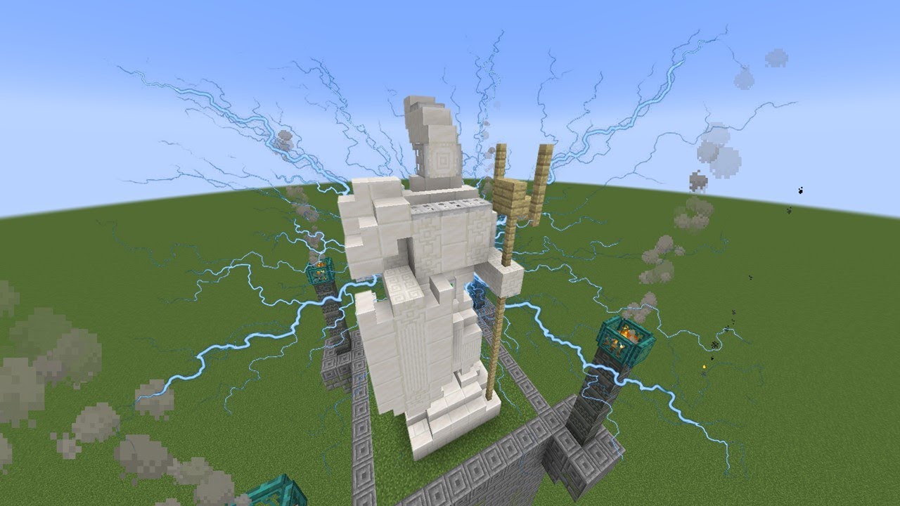 DECORACIÓN EN MINECRAFT__ ESTATUA CABALLERO CON ESCUDO