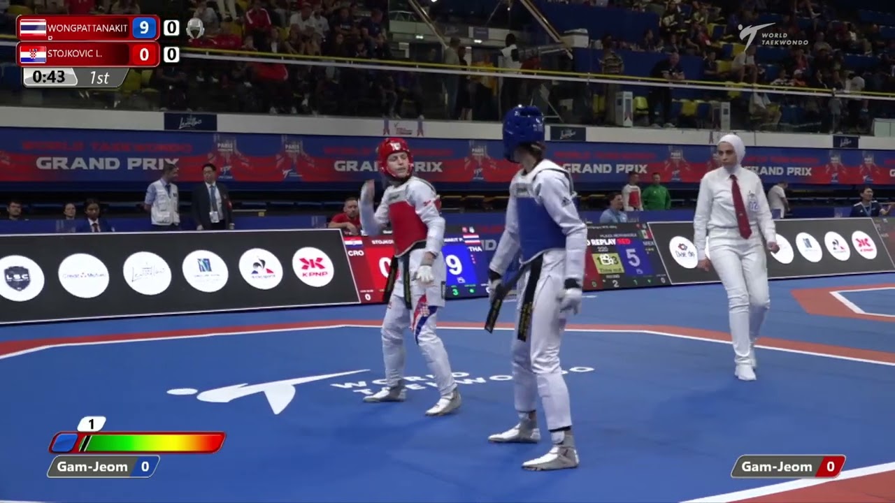 122 QF W  49kg THA WONGPATTANAKIT P  CRO STOJKOVIC L 1 | Paris 2022 World Taekwondo Grand-Prix