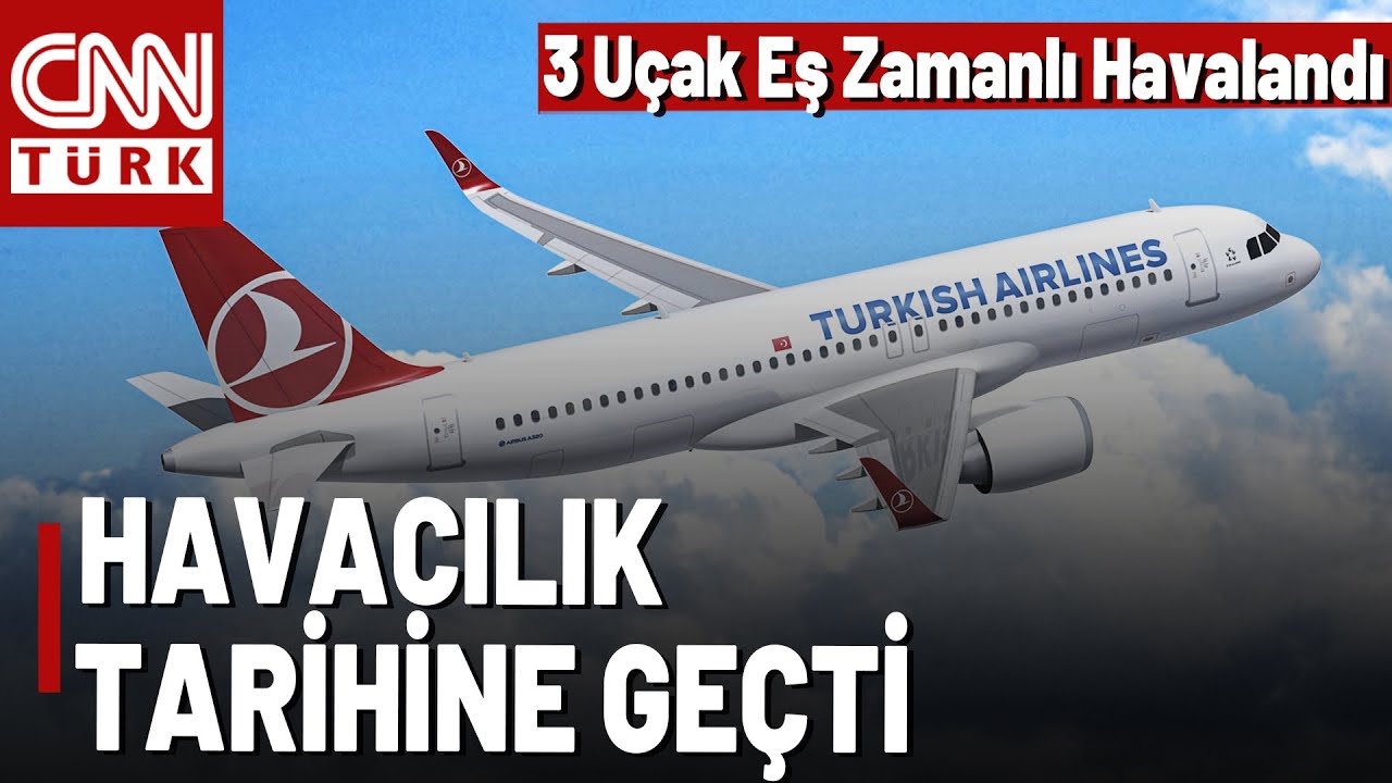 🚨Avrupa’da Eşi Benzeri Yok! İstanbul Havalimanı’nda 3 Uçak Aynı Anda Havalandı