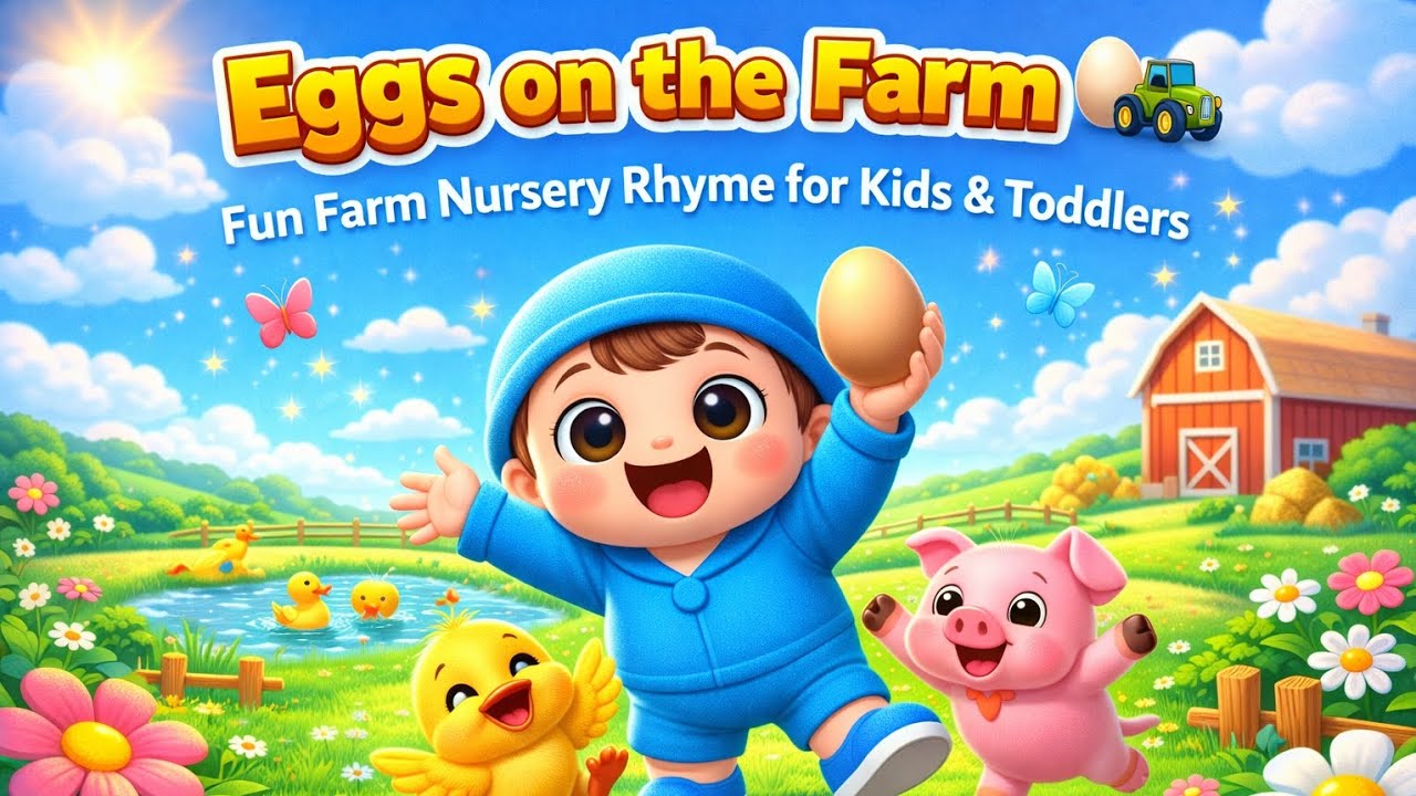 Eggs on the Farm 🥚🚜 | Fun 3D Farm Nursery Rhyme for Kids & Toddlers