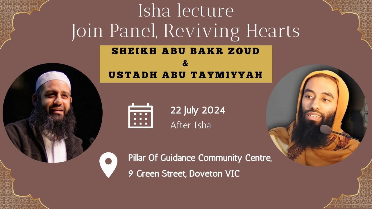 2407231 Sheikh Abu Bakr Zoud & Ustadh Abu Taymiyyah Joint Panel Forum @ PGCC, Doveton. Melbourne Vic