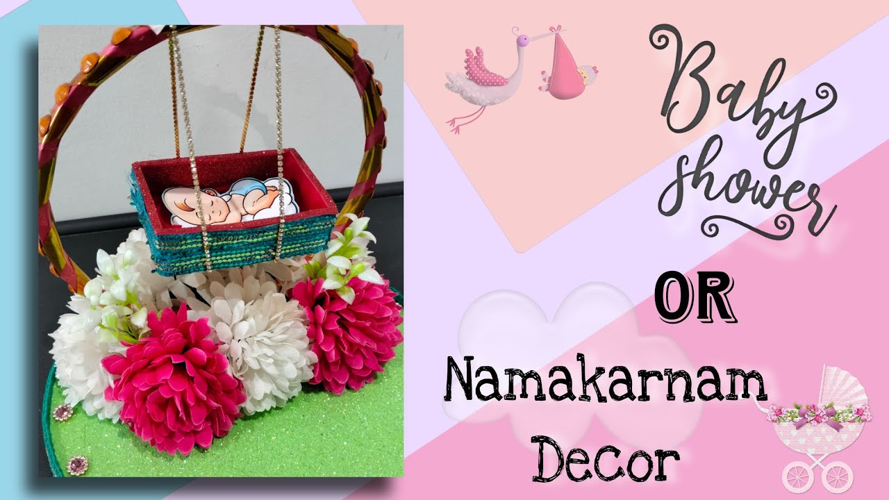 Swing Decor || Baby Shower or Naming ceremony / Namakarnam Plate Decoration