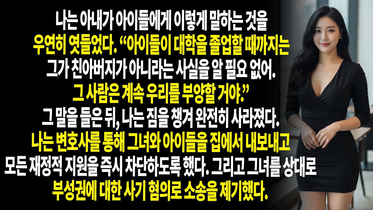 🚪🕶️나는 DNA 검사를 통해 아내의 외도를 알게 되었고, 아이들 모두가 내 친자가 아니라는 사실을 확인한 뒤 그들을 떠났다.