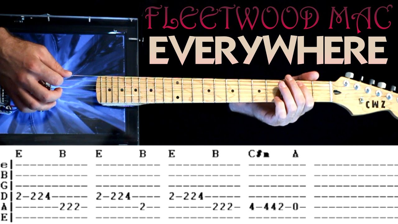 RIP Christine McVie Everywhere Fleetwood Mac Chords & Guitar Tab with Guitar Lesson