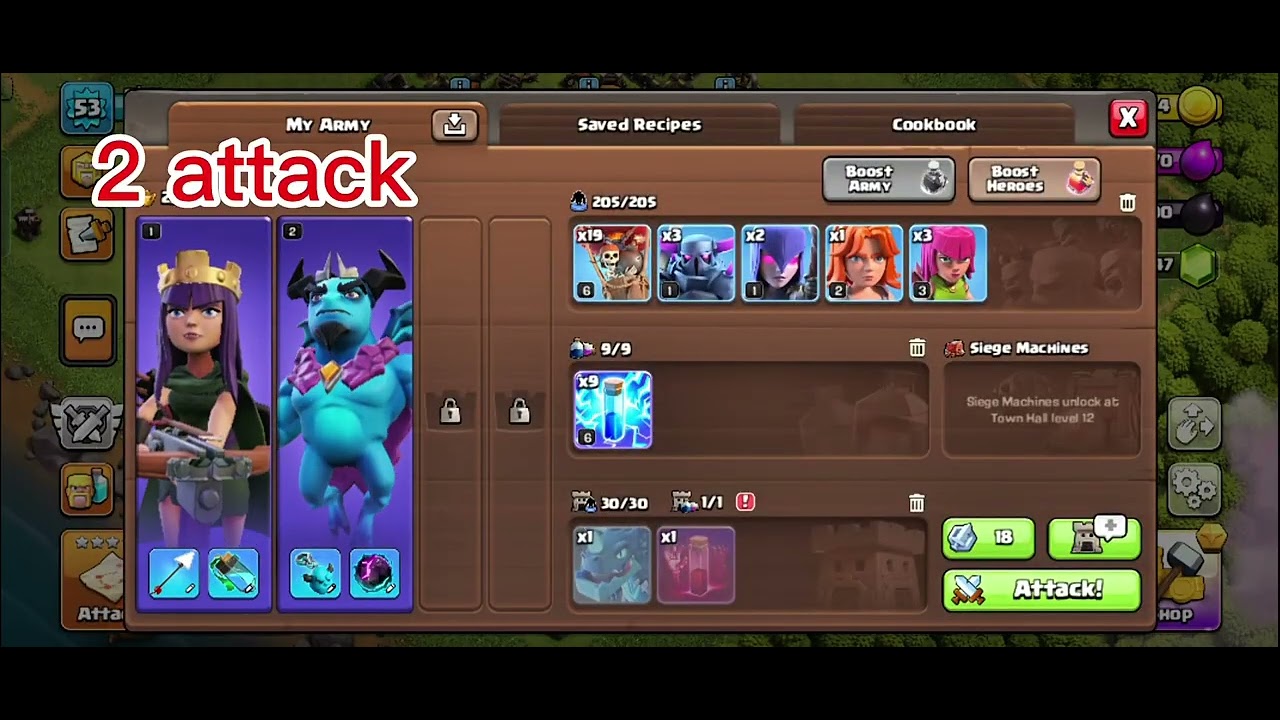 Back to back 2 attack in clash of clans #calshofclans #gaming #coc