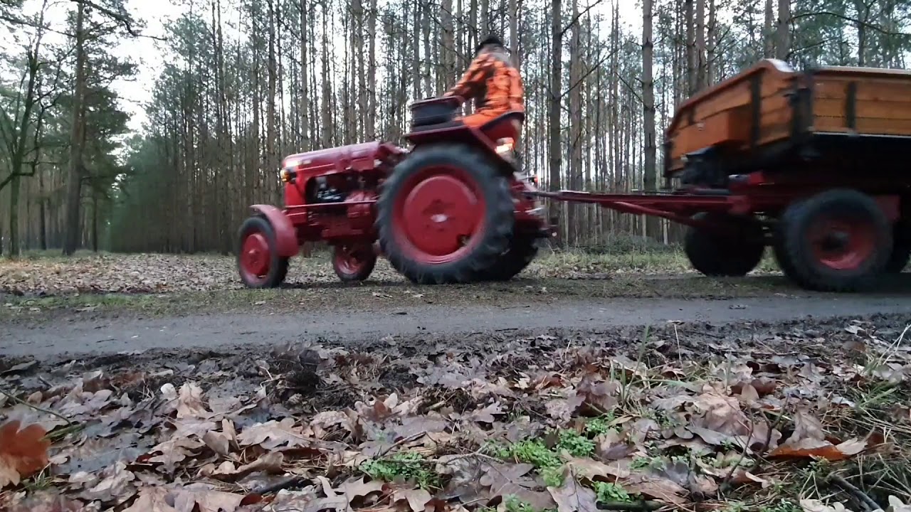 Mit dem Schlepper in den Wald. Fahr D90 und HM 20.01