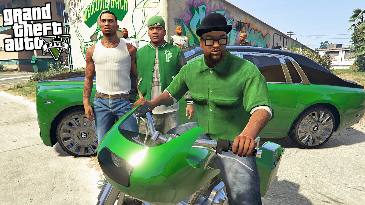 BIG SMOKE JOINS FRANKLIN & CJ GROVE STREET FAMILIES IN GTA 5!!!