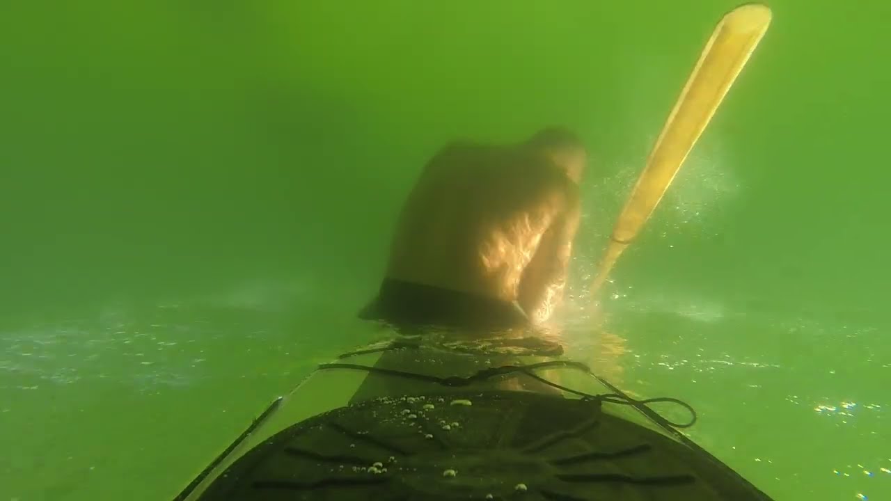 One hand kayak roll, greenland paddle Zegul Empower