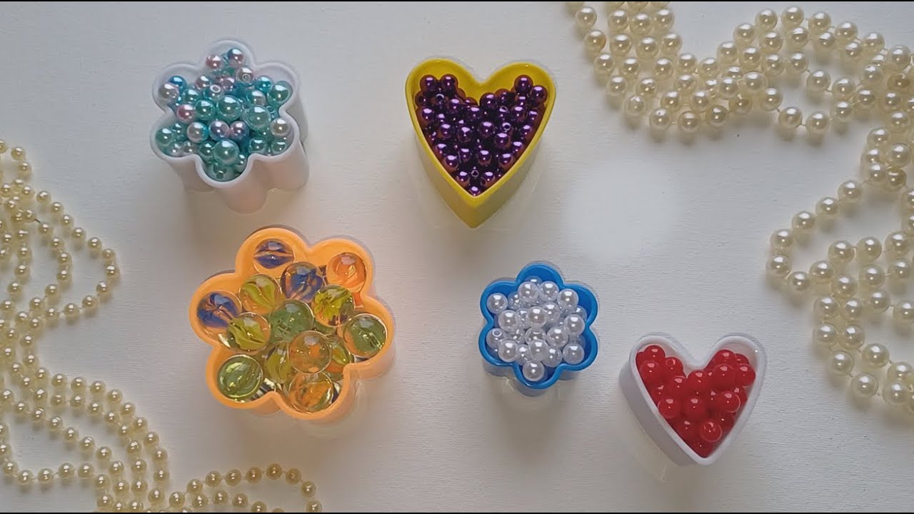 Sounds of falling beads🌈ASMR sounds💠 #beadsreverse #fallingbeads #satisfyingbeads #reverseasmr