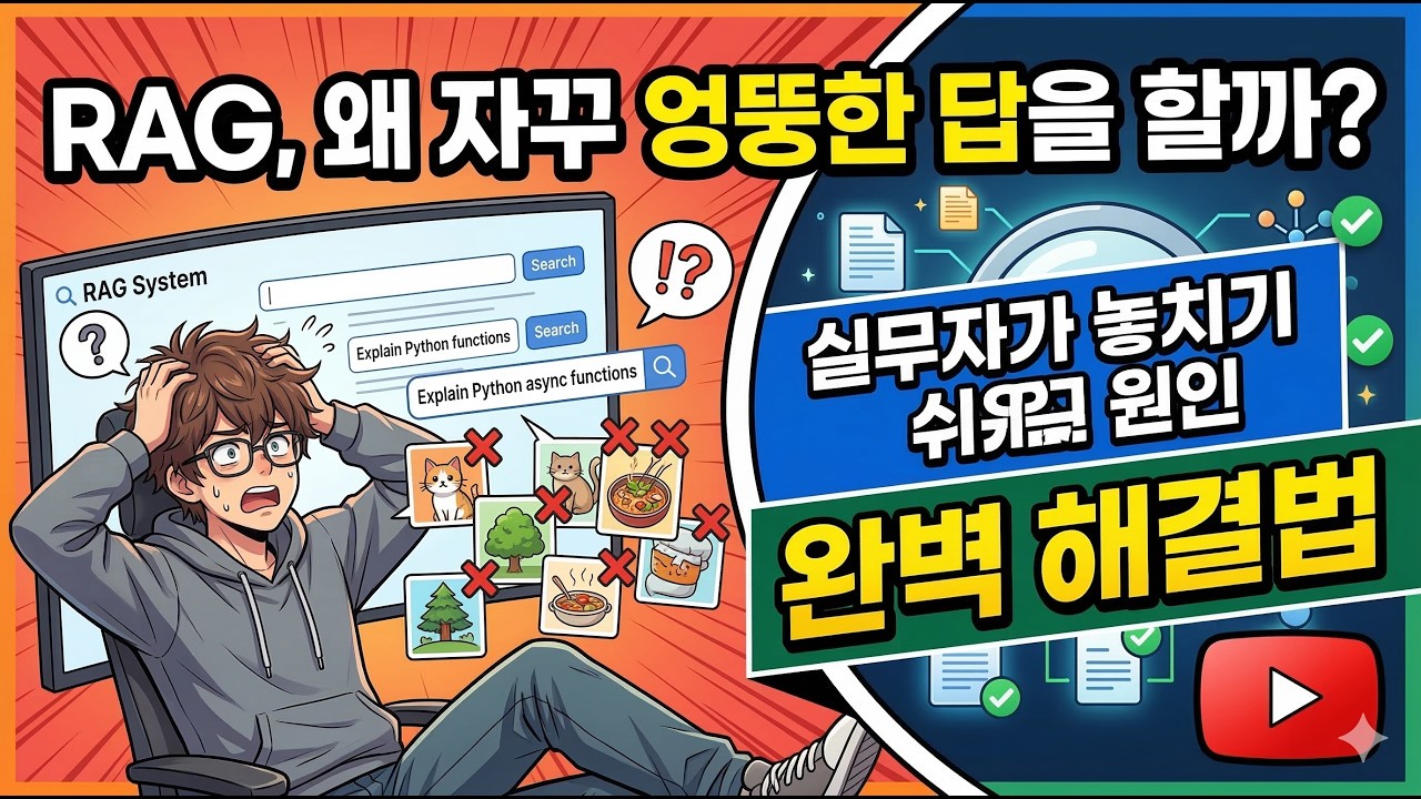 RAG, 왜 자꾸 엉뚱한 답을 할까? 실무자가 놓치기 쉬운 실패 원인과 완벽 해결법