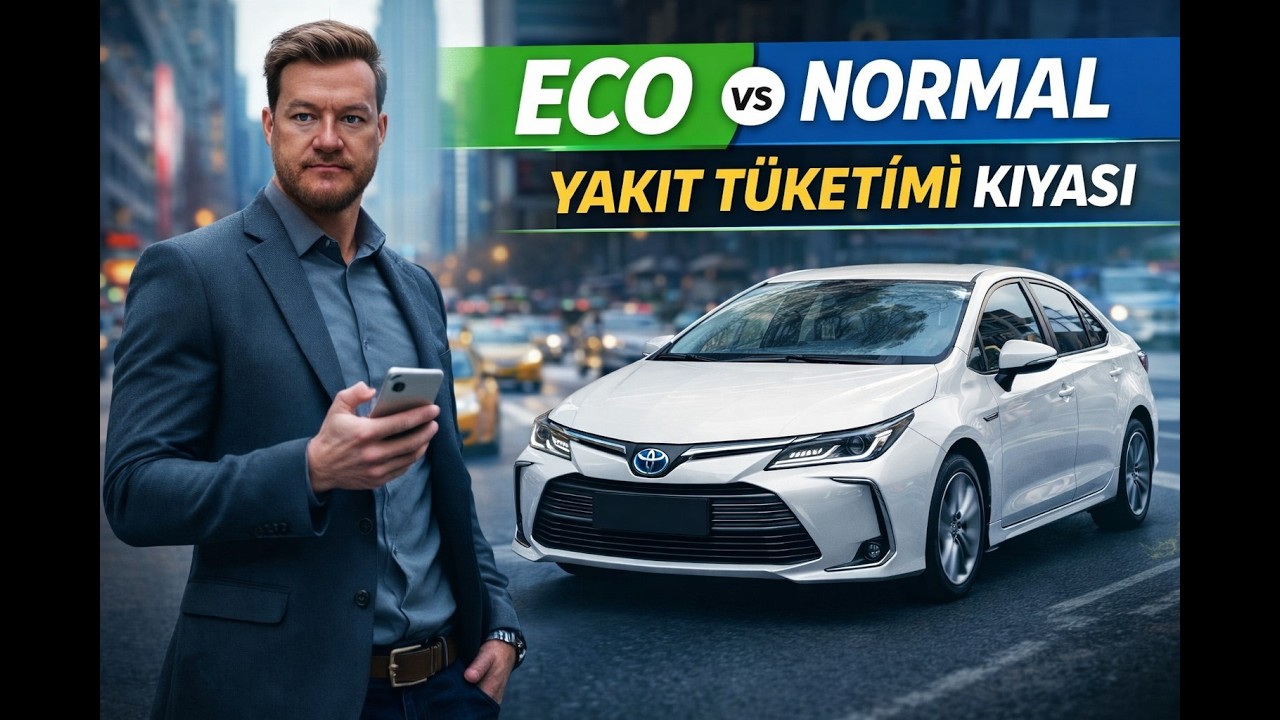 Toyota Corolla Hybrid ile şehir içi trafiğinde ECO ve NORMAL MOD yakıt tüketim karşılaştırması