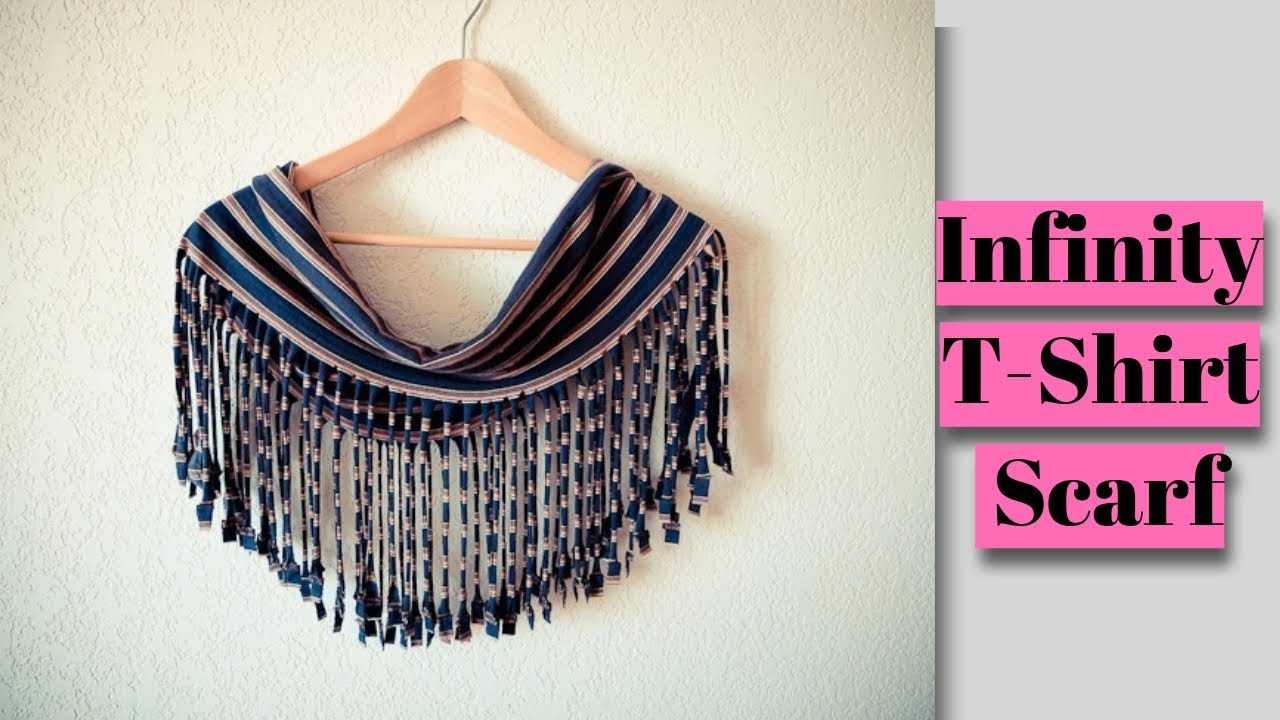 How To Make a Fringe T-Shirt Scarf! No Sew DIY