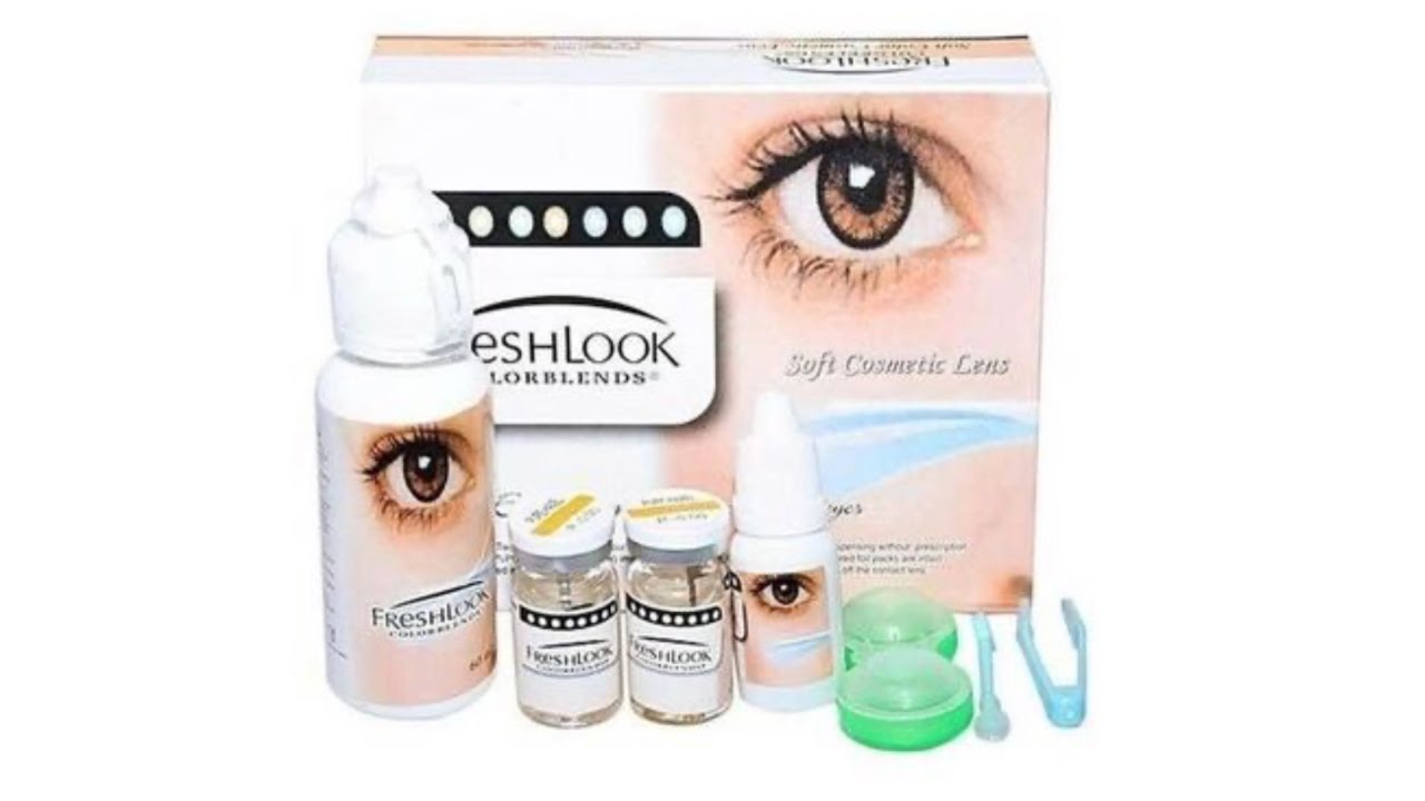 UNBOXING FRESHLOOK COLORBLENDS ||contact lens kit || #contactlens #Diy #beginer #blueeyes