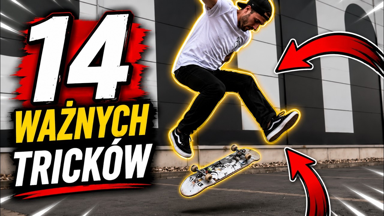 14 TRICKÓW, które powinien umieć KAŻDY na DESKOROLCE! *bierz się za naukę*