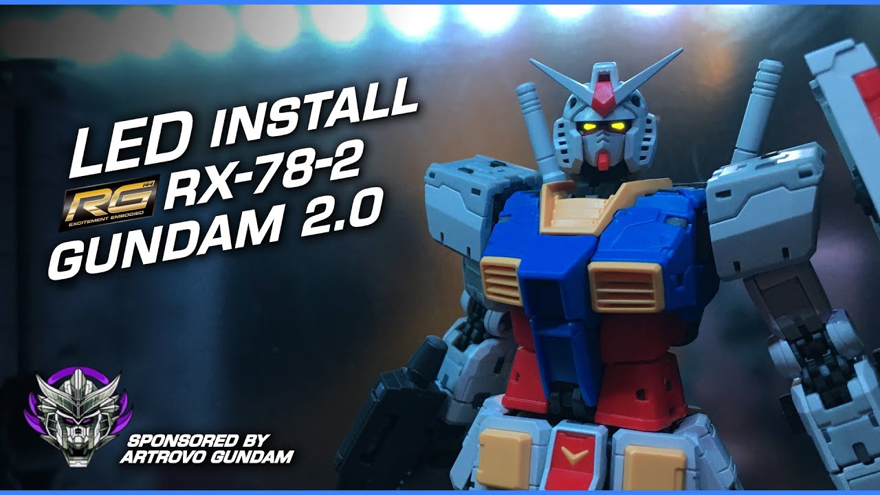 Installing LEDs in Real Grade Gundam 2.0 Tutorial Sponsored by Artrovo | Midnight Hatter LIVE