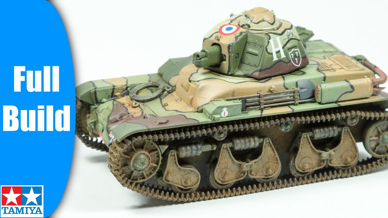 Французский лёгкий танк Renault R35 (модель Tamiya в масштабе 1/35) — полная сборка