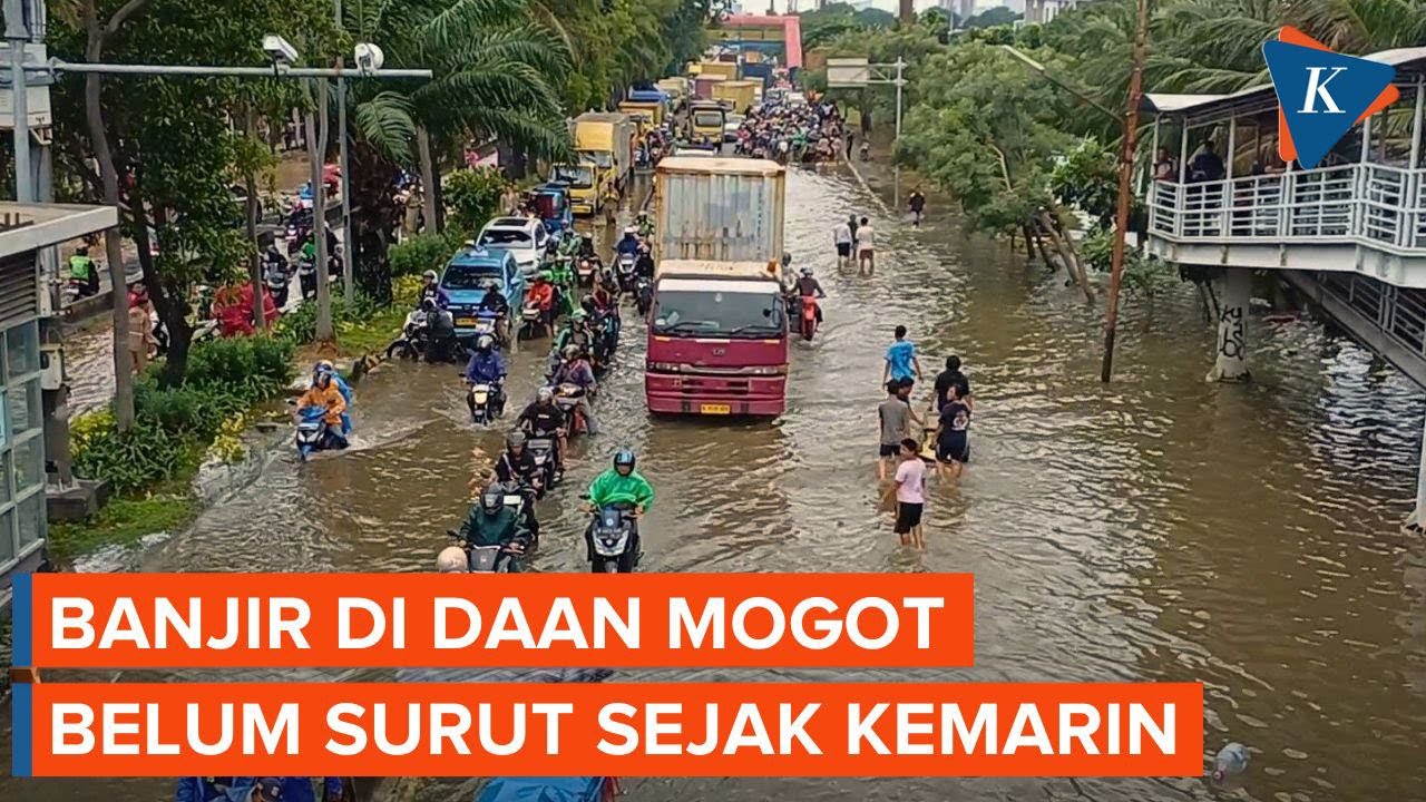Jalan Daan Mogot Masih Banjir, Lalin Macet