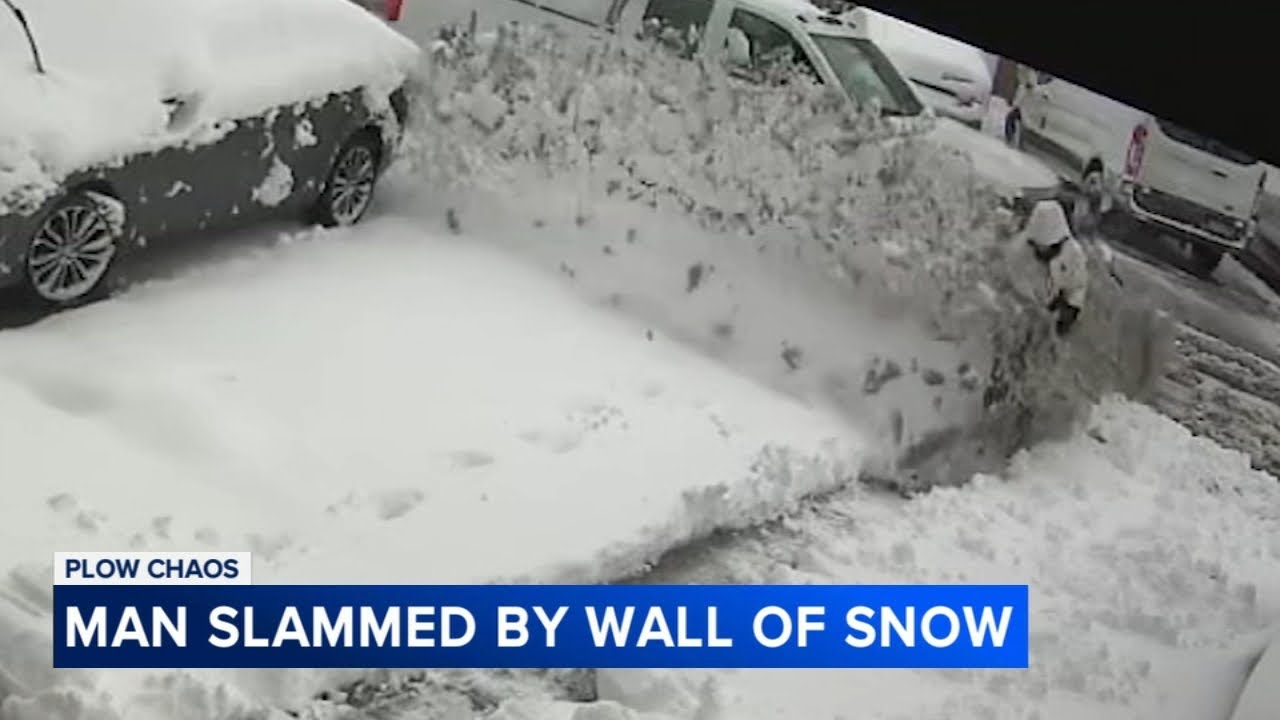 Man hit by wall of snow from passing plow in Fishtown