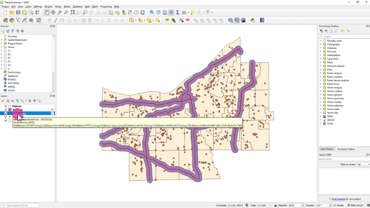QGIS Tutorial Geoprocessing with a real data