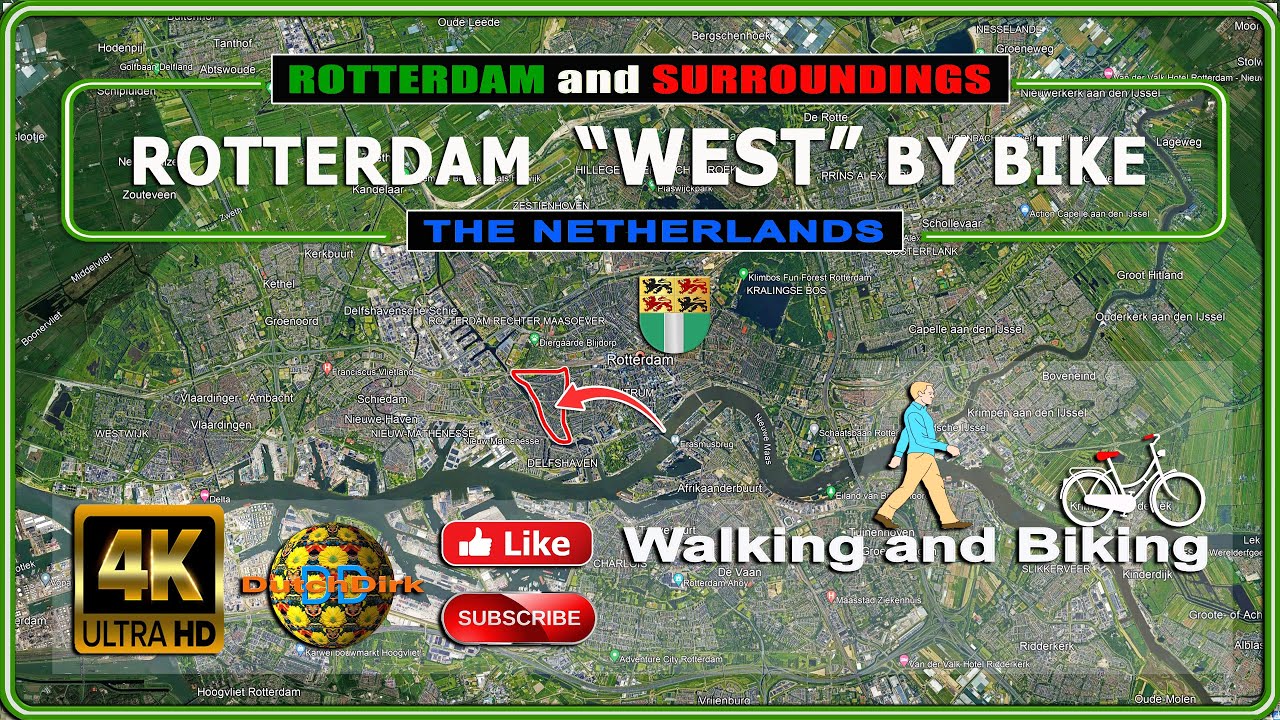 (4K) ROTTERDAM WEST BY BIKE (The Netherlands) Cycling through Rotterdam Neighborhoods.
