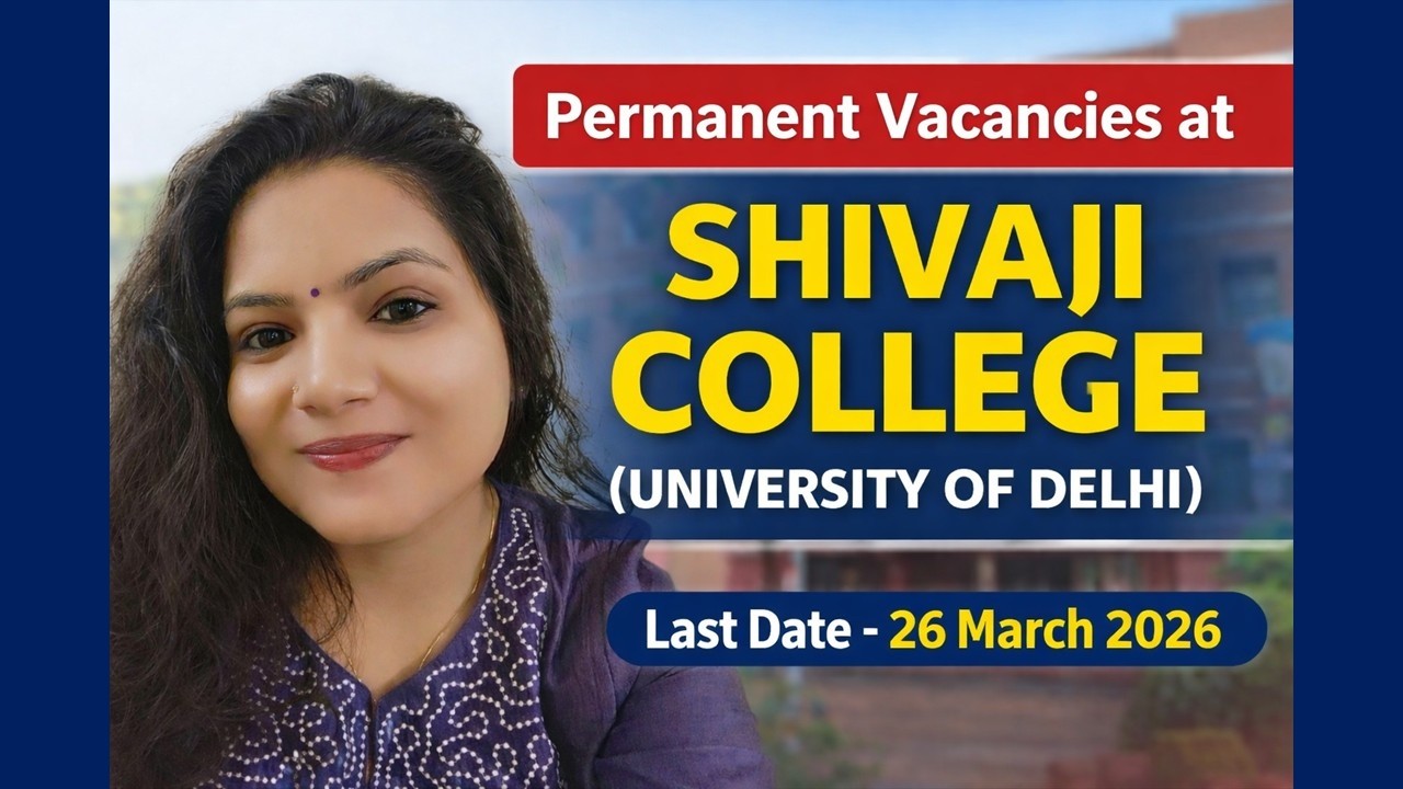 Delhi University Jobs 2026 | Shivaji College Permanent Non-Teaching Vacancies | Apply Online #jobs
