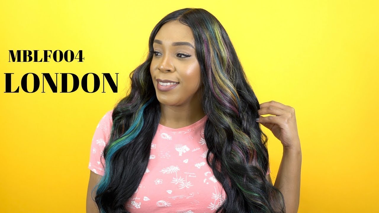 Bobbi Boss Human Hair Blend 13X7 Glueless Frontal Lace Wig - MBLF004 LONDON --/WIGTYPES.COM