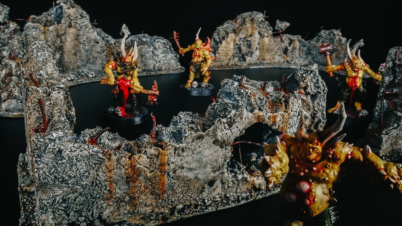 Simple Concrete Ruins for Modern or Post Apocalyptic Tabletop Games