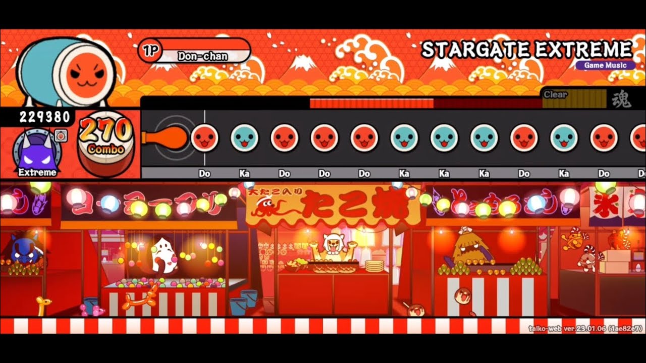 [太鼓の達人 創作譜面] STARGATE EXTREME (裏譜面) / KARUT「Sixtar Gate: STARTRAIL」より