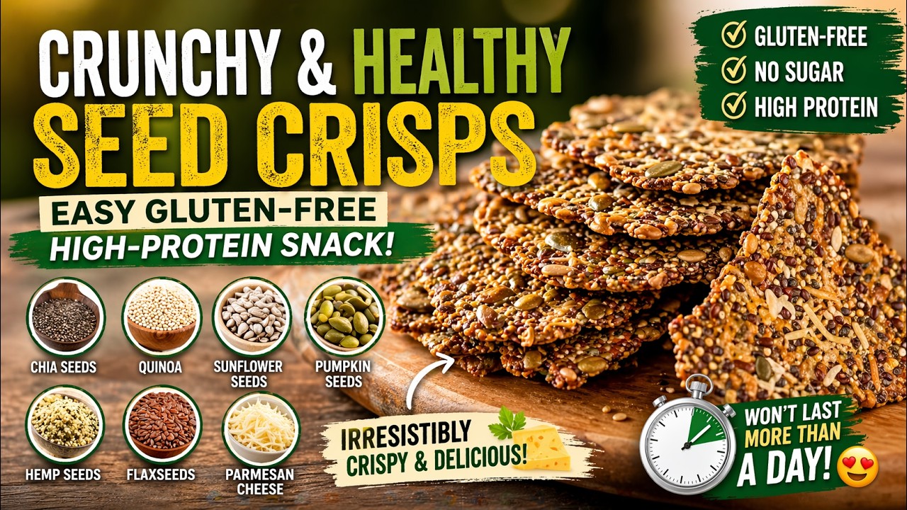Easy Gluten-Free, Low Carb Seeded Crisps – Crunchy, Delicious & Healthy!