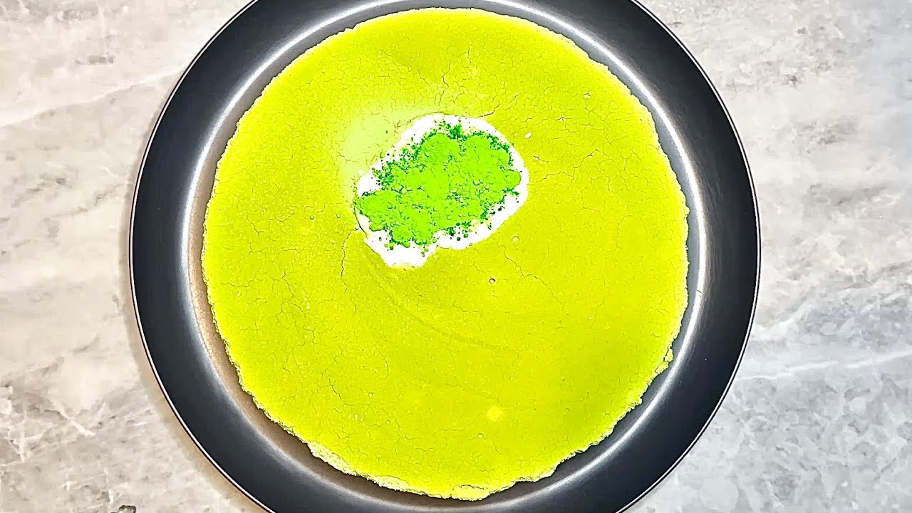 Mega Dusty Sand x Green Chalk Slab (left-in-the-bowl) • Oddly Satisfying • ASMR