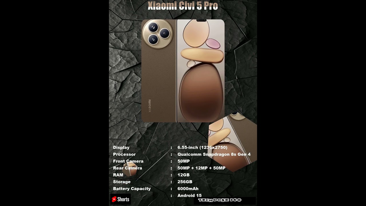 Xiaomi Civi 5 Pro SmartPhone Features|Shorts