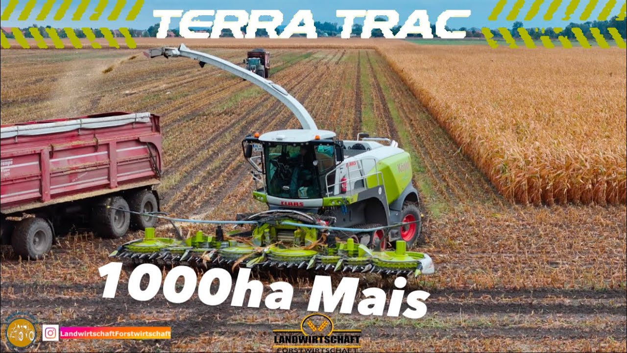 Mit dem lagen Häcksler Jaguar 990 Terra Trac in der Maisernte! 1000ha Maishäckseln Staub & Schlamm