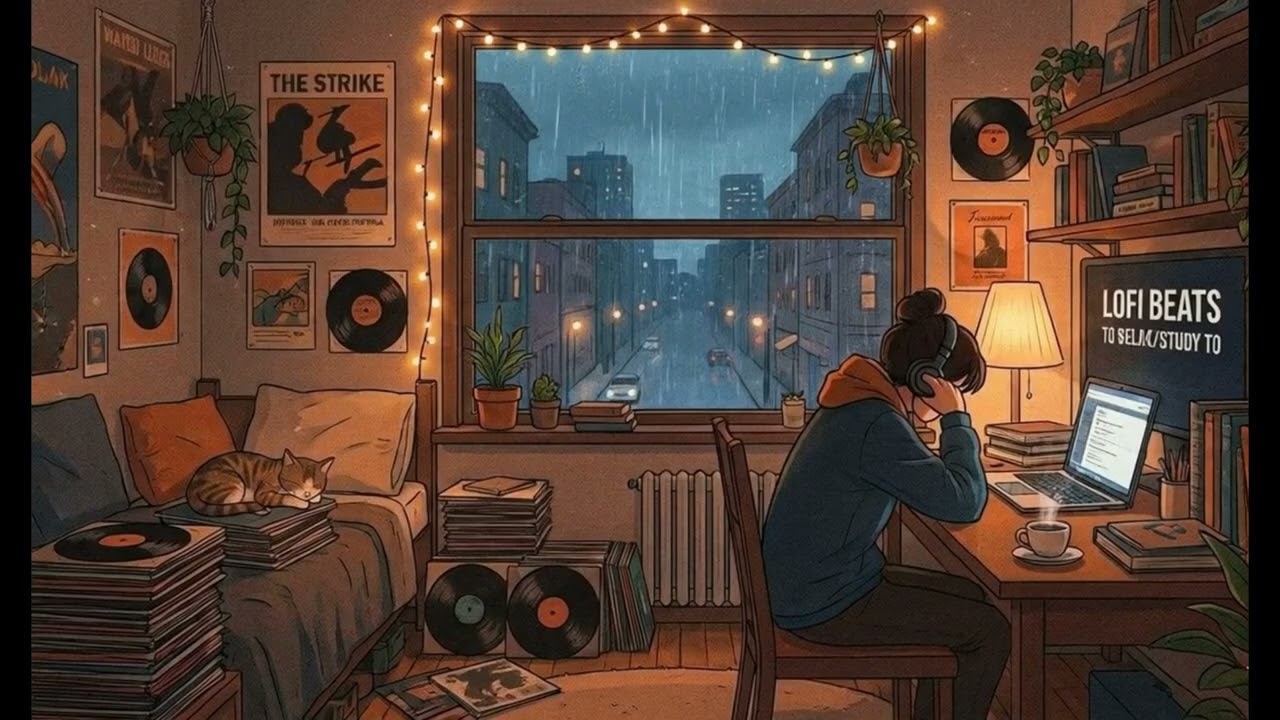 Lofi rainy night - Focus work - Study work