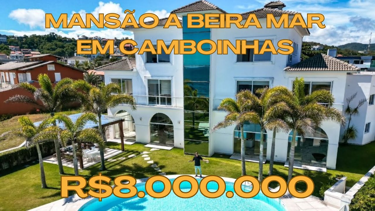 MANSÃO A BEIRA MAR EM CAMBOINHAS COM VISTA ESPETACULAR R$8.000.000,00