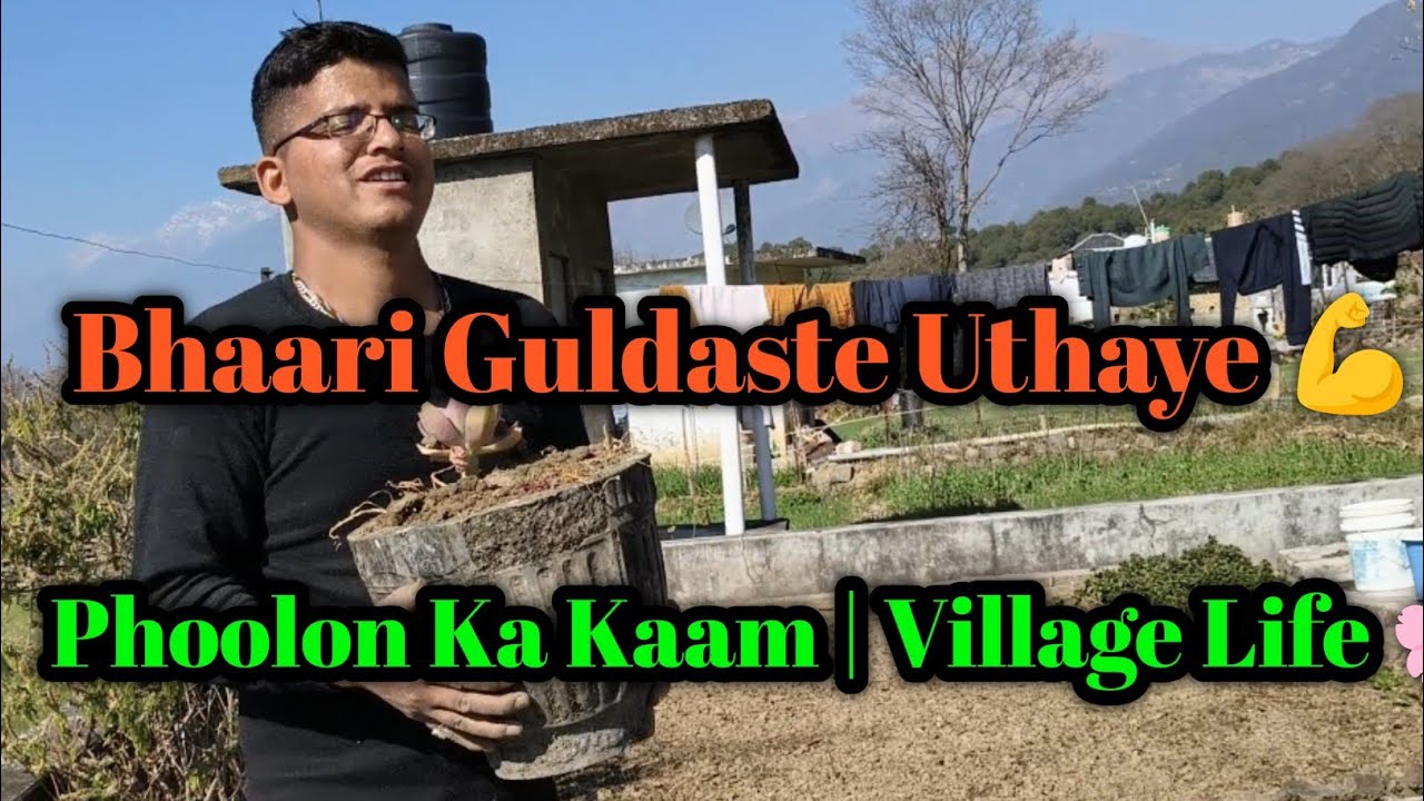 Subah Se Shaam Tak Phoolon Ka Kaam 🌸  Bhaari Cement Guldaste Uthaye  Desi Village