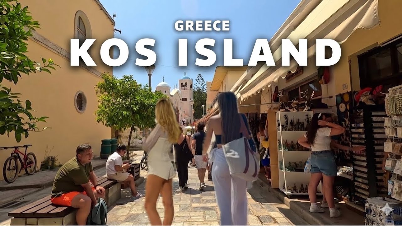 KOS Island Walking Tour 🇬🇷 | The Greek Paradise in 4K (Summer Walk)