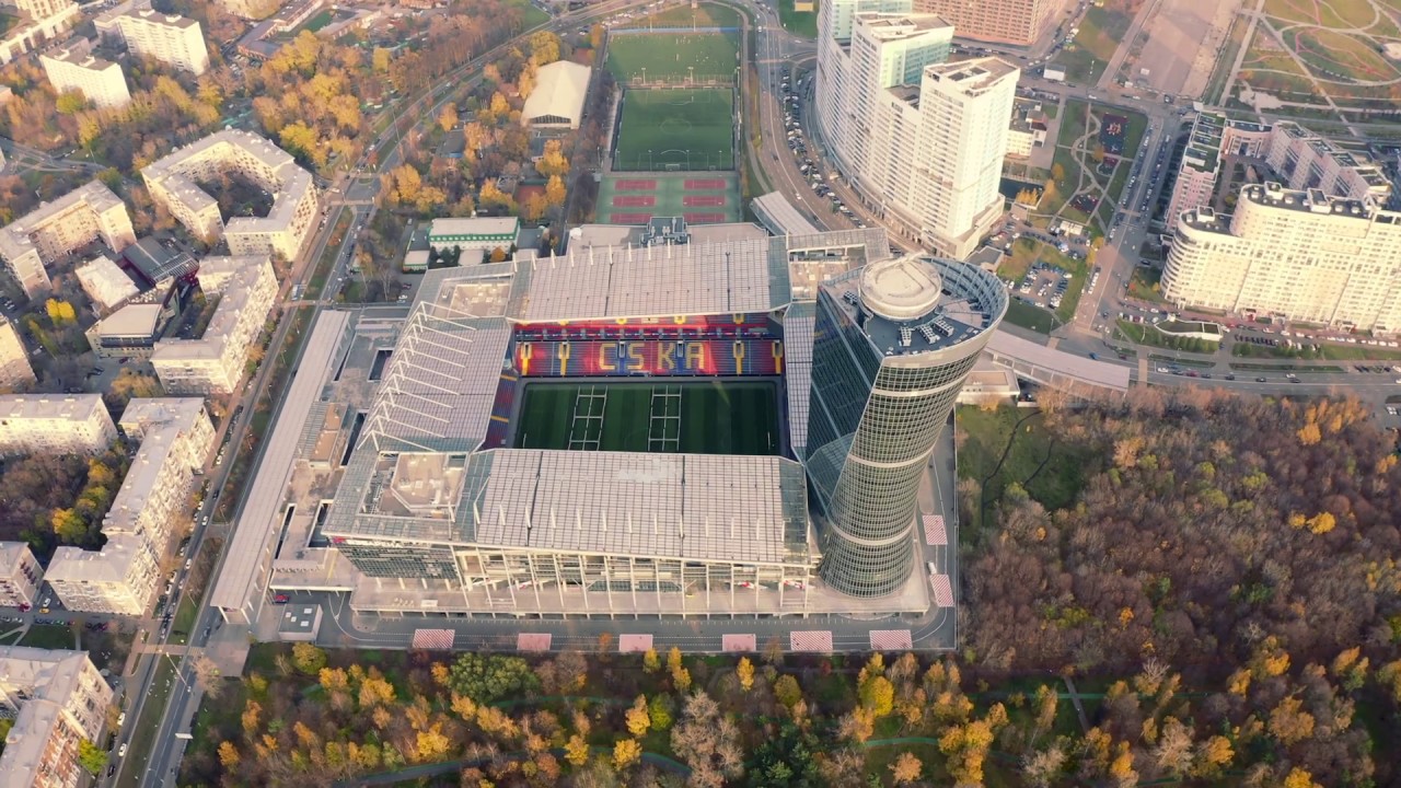 PFC CSKA Moskva Veb Arena aerial view | Mavic 2 Pro D-Log test
