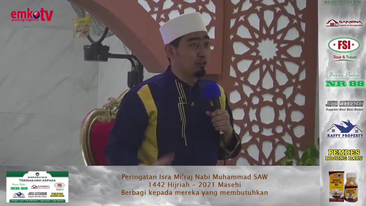 MEMPERINGATI ISRA MI&rsquo;RAJ NABI MUHAMMAD SAW -1442 HIJRIAH - Bersama UST. Solmed