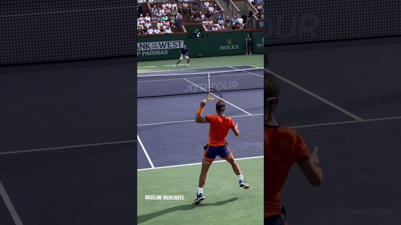 Baseline court level view is the best way to watch Nadal/Alcaraz 🤯