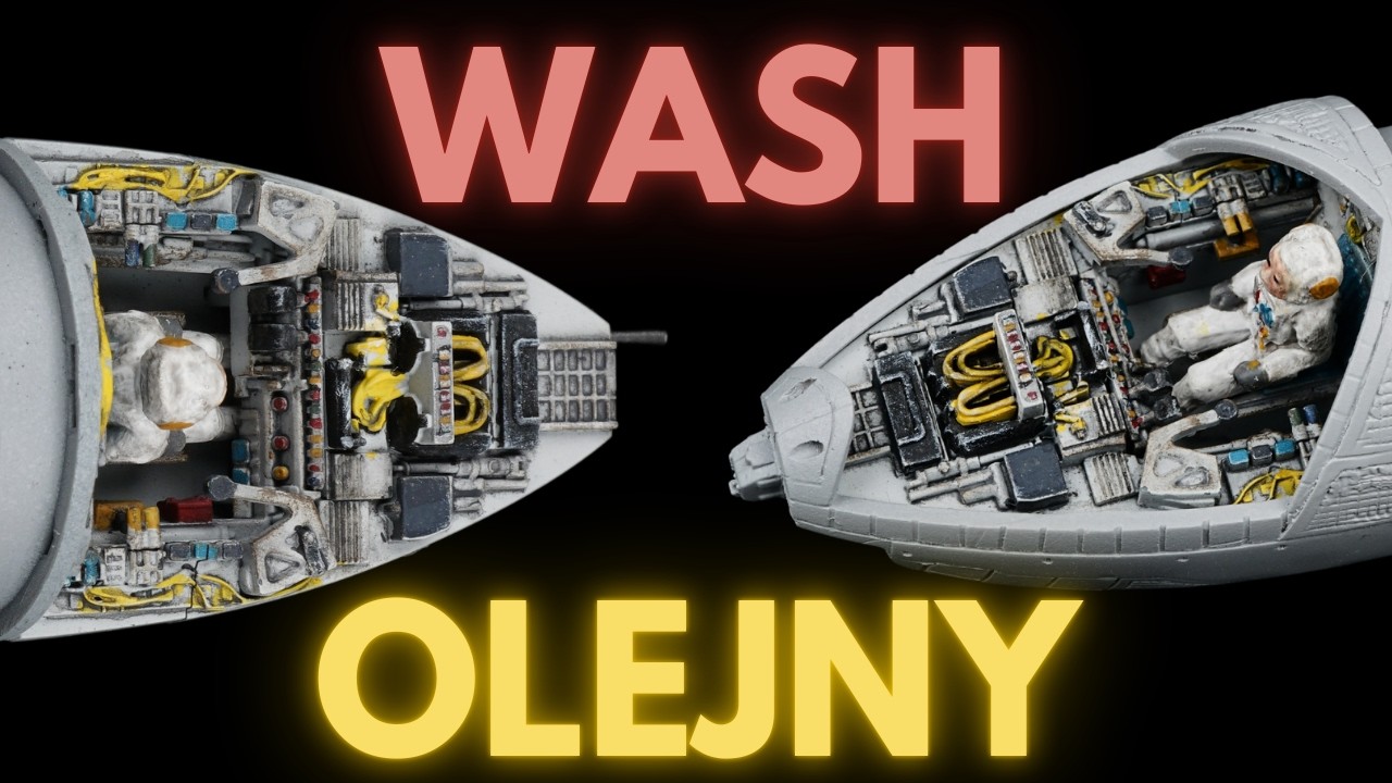 Wstęp do washa olejnego - Panel Line Wash do linii podziału | B-Wing 1/72 Bandai