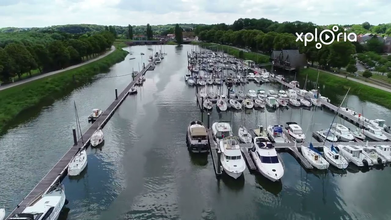 Saint-Valery-sur-Somme, France 2019.07 aerial video