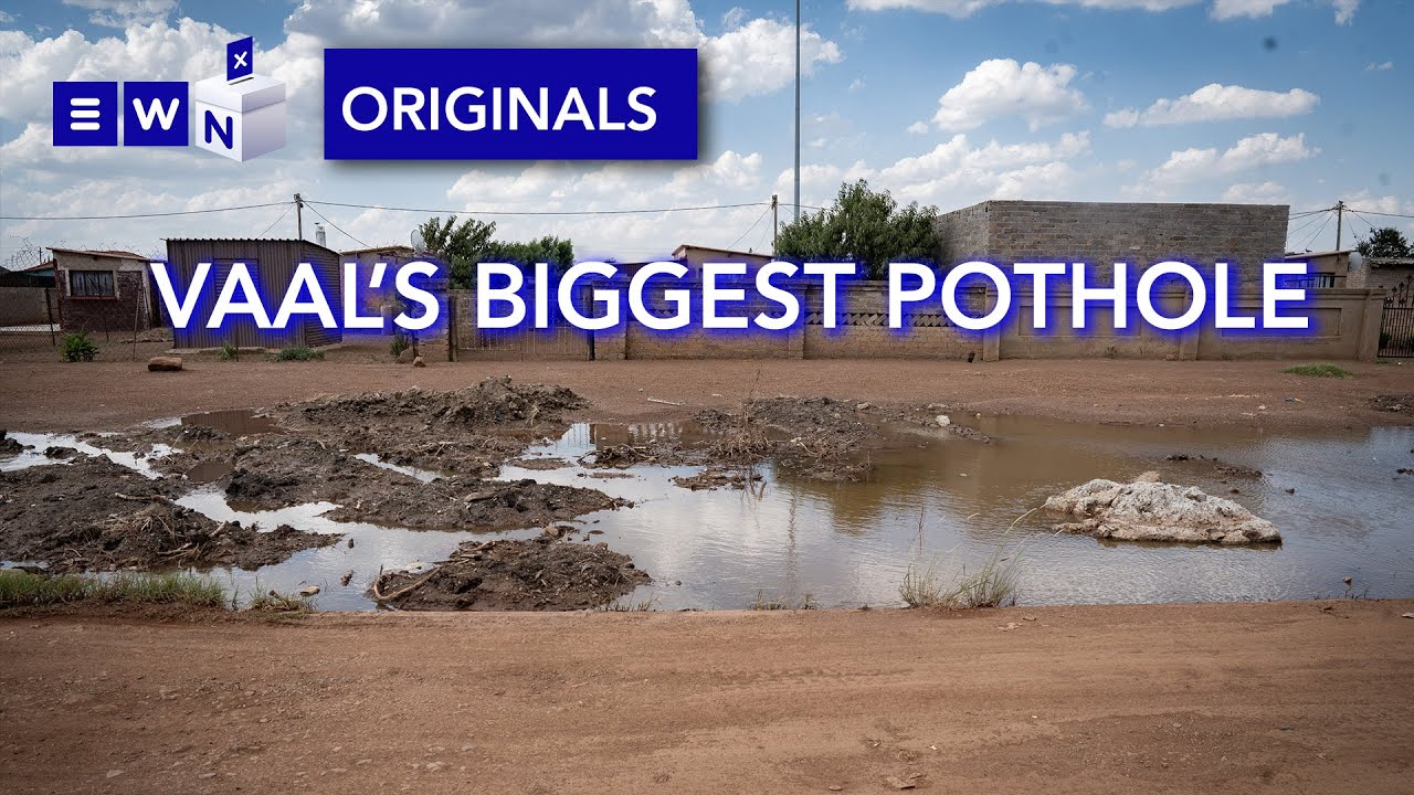 From potholes to a river: Vaal's biggest pothole swallows the road