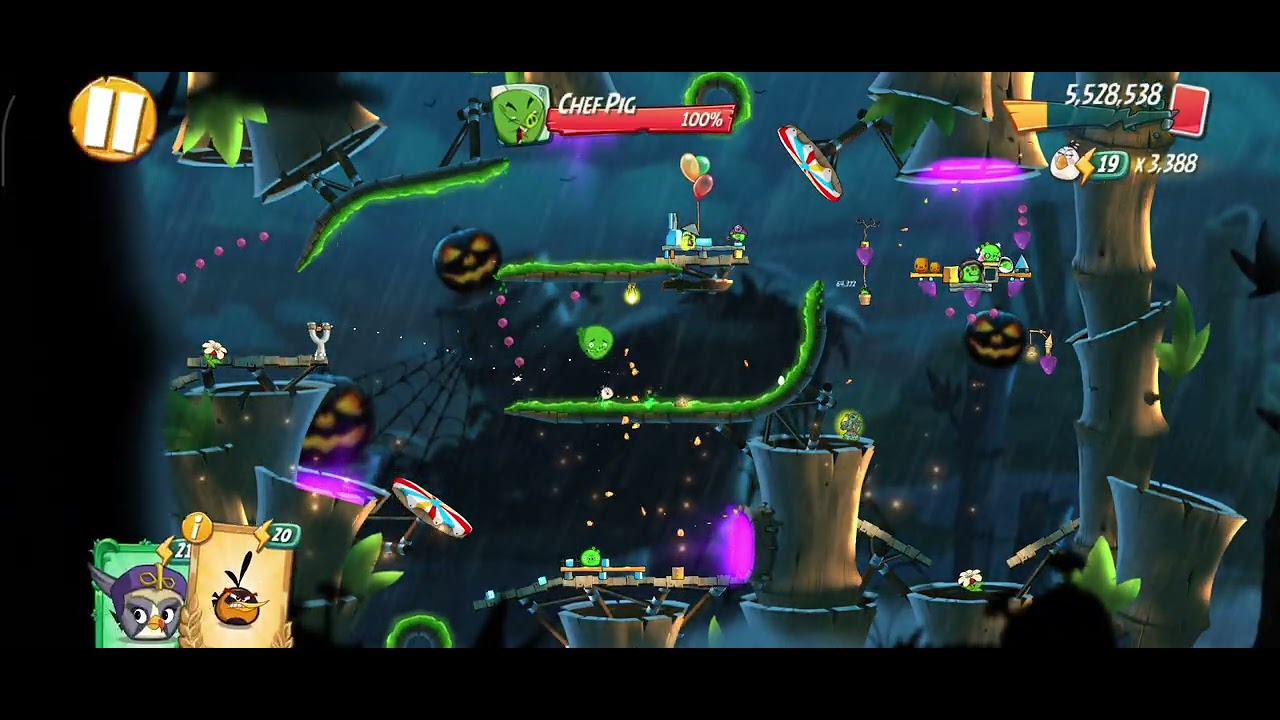 Angrybird2 king pig panic,Boss pig level 3️⃣0️⃣7️⃣ pig city name SNOTTING HILL, enjoy the gameplay 