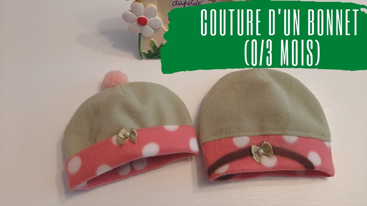 [COUTURE] - Comment coudre un petit bonnet de 0/3 mois ?
