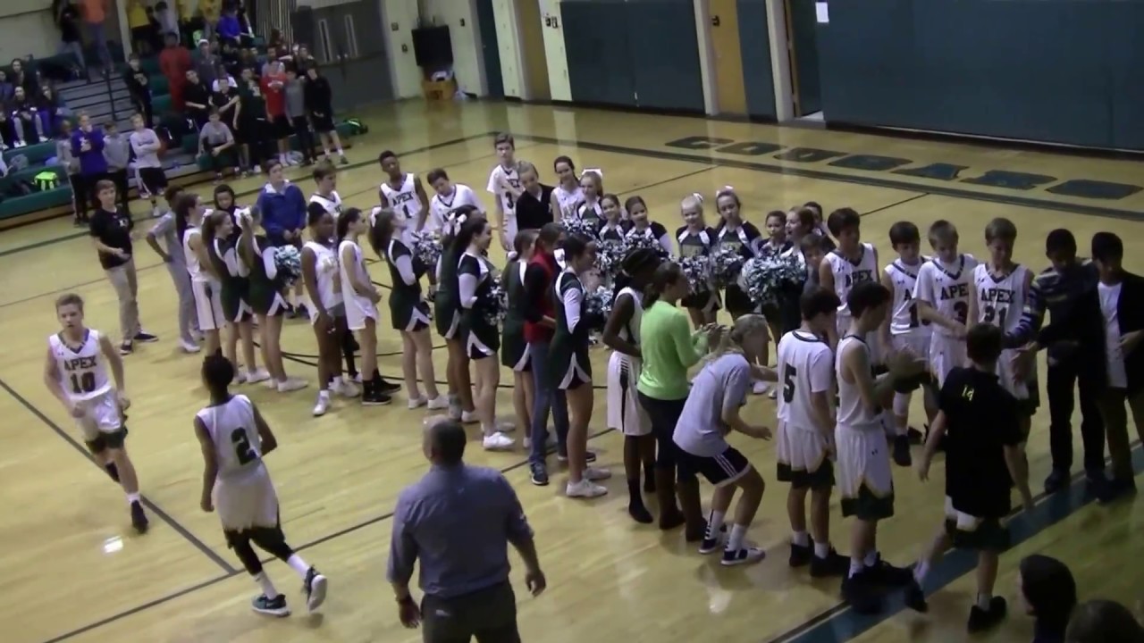 Apex MS vs Mills Park MS Boys Basketball 12 12 2016