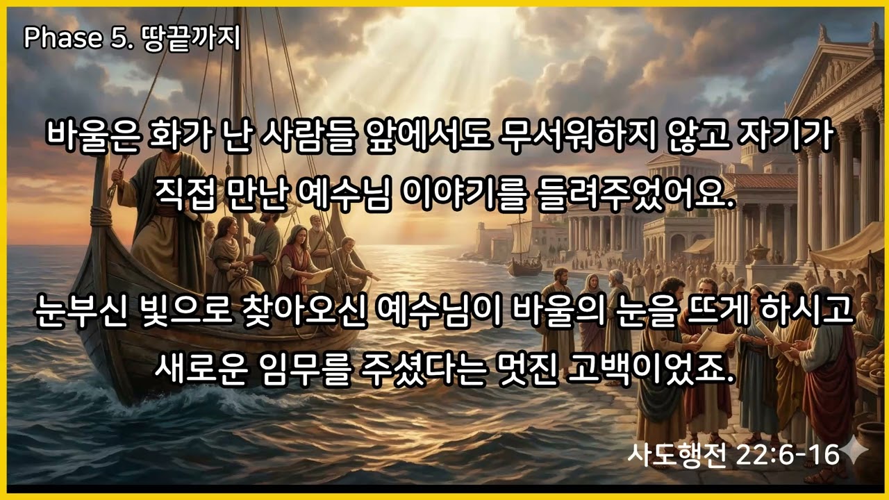 [묵상] 사도행전 51: 내가 만난 예수님을 씩씩하게 자랑해요 (사람들 앞에서 간증하는 바울)