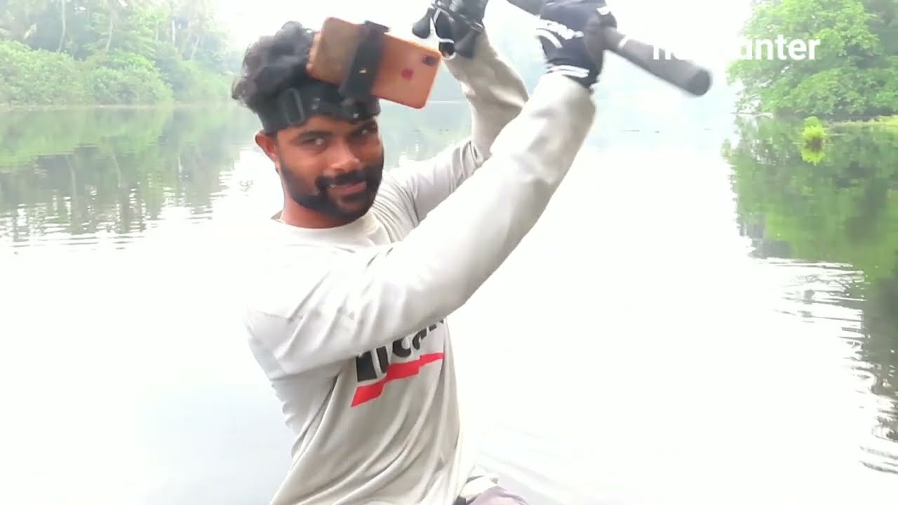 വഞ്ചി വലിച്ചു കൊണ്ടു പോയ കാളാഞ്ചി  Kalanji fishing barramundi fishing Lucana climer shade