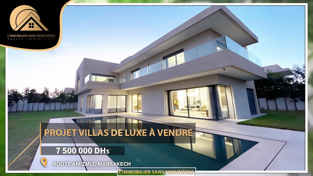 Projet villas de luxe, Piscine, jardin privés, Route Amizmiz km6 Marrakech