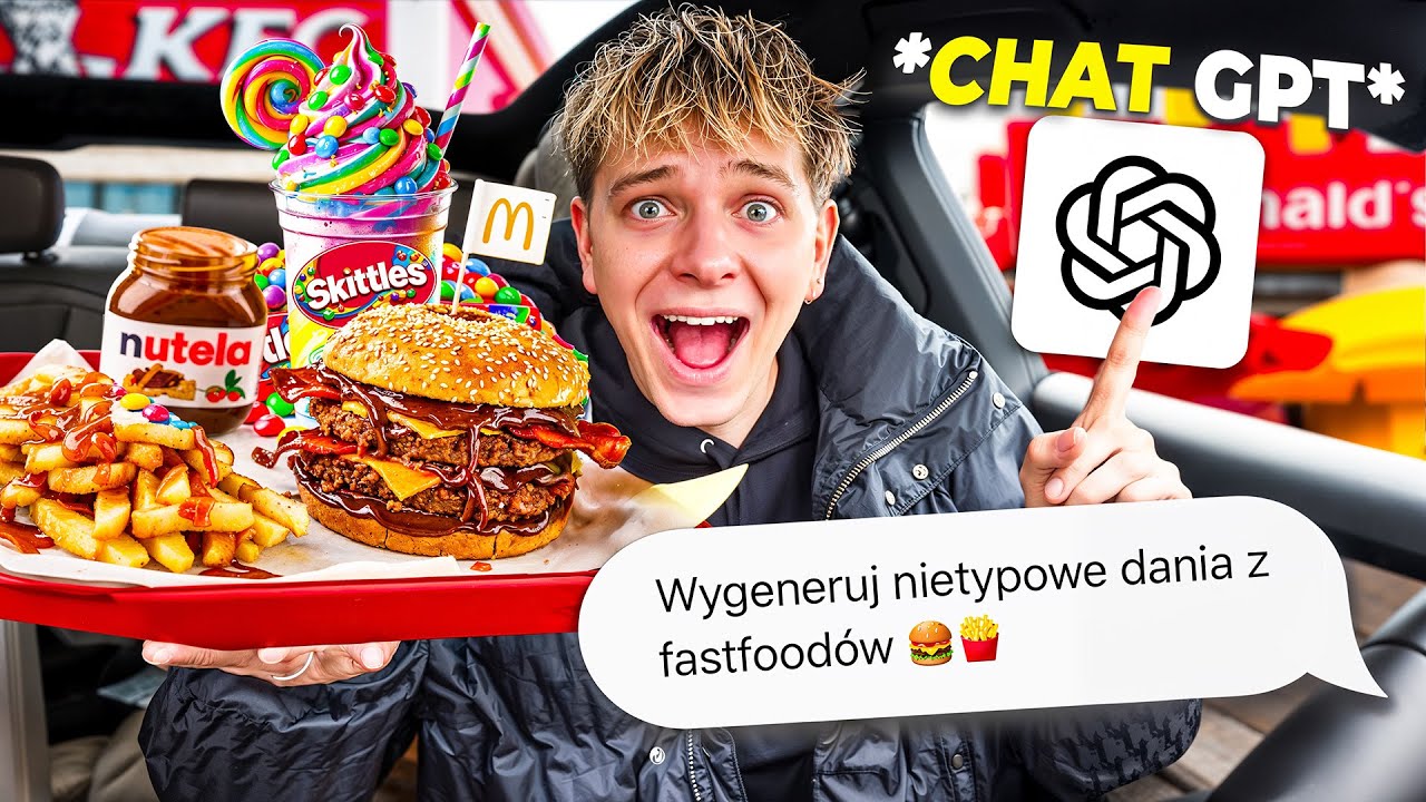 TESTUJĘ JEDZENIE WYMYŚLONE PRZEZ AI Z FAST FOOD&Oacute;W 🤢😱 | Dominik Rupiński