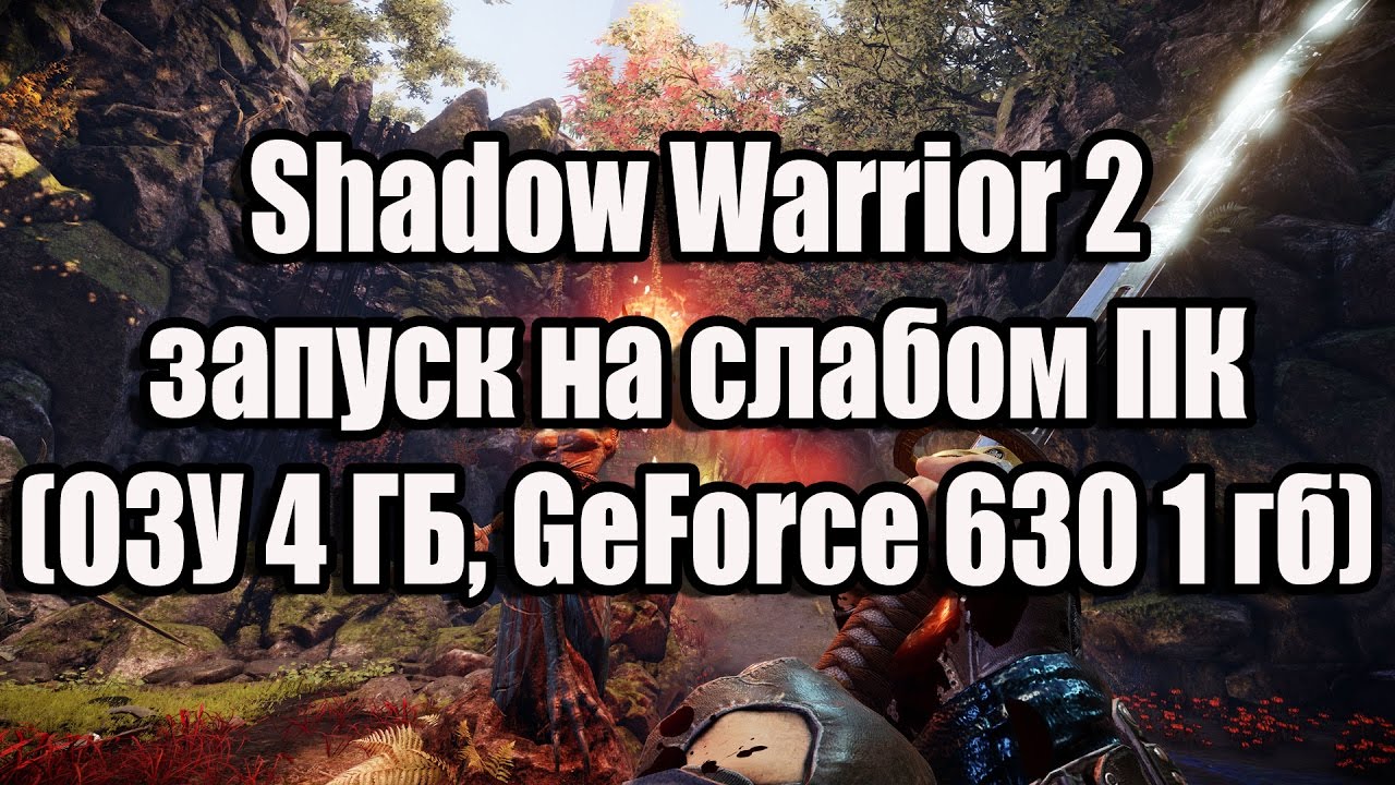 Shadow Warrior 2 запуск на слабом ПК (ОЗУ 4 ГБ, GeForce 630 1 гб)